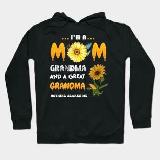 I'm A Mom Grandma Great Nothing Scares Me Mothers Day Gifts Hoodie